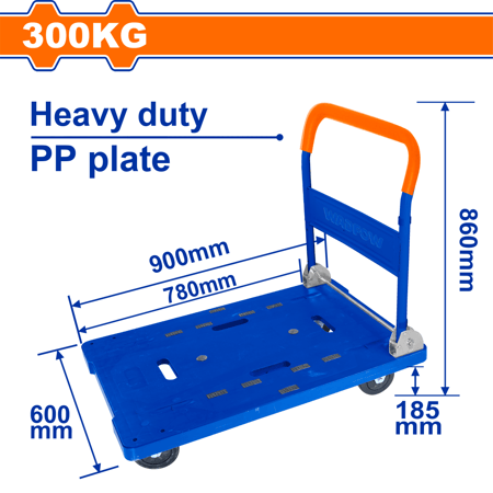 عربية بضائع قاعدة بلاستك 300kgs WADFOW WWB1530
