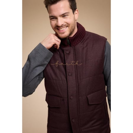 BURGUNDY CASHMERE VEST