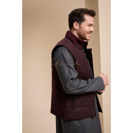 BURGUNDY CASHMERE VEST