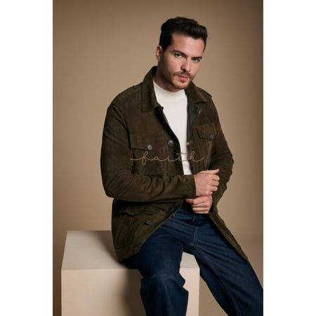 GREEN SUED JACKET