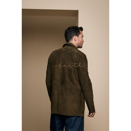 GREEN SUED JACKET