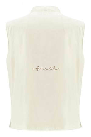 WHITE WATERPROOF BUTTON MEN VEST