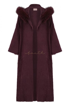 BURGUNDY KNITTED FARWA