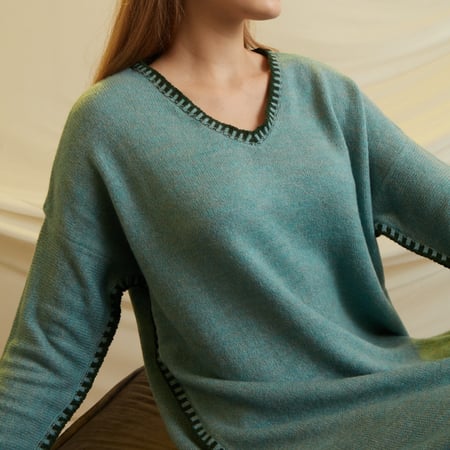 LIGHT GREEN KNIT WOOL DRESS
