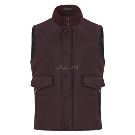 BURGUNDY CASHMERE VEST