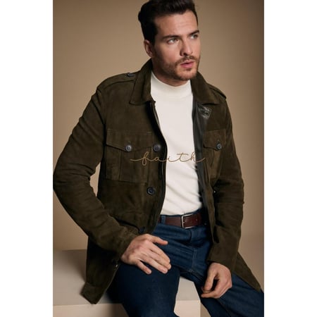 GREEN SUED JACKET