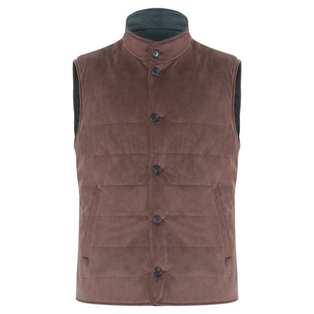 GREEN & BROWN DOUBLEFACE VEST