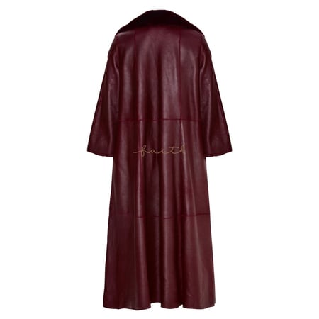 BURGUNDY SHEARLING/MINK