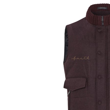 BURGUNDY CASHMERE VEST
