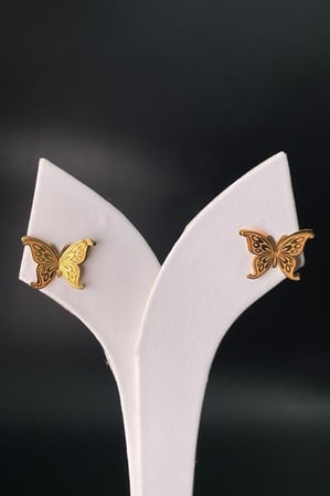 حلق فراشه ذهب عيار 21