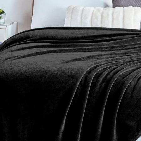 بطانية ساندي الناعمة - اسود | مفرد