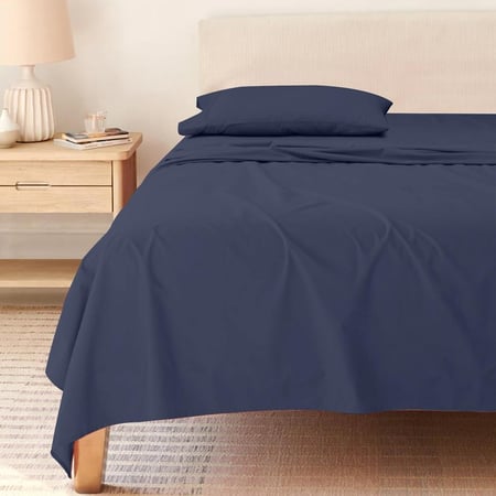 طقم شرشف ساده لون كحلى مفرد - اطلبيه الحين بافضل الاسعار