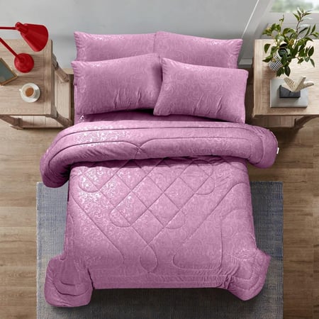 لحاف موف فلورى نفرين مصنوع من الفايبر - اطلبيه الحين و ادفعى بعدين