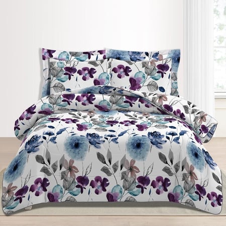 مفرش نفرين فلوري 6 قطع - خزامى