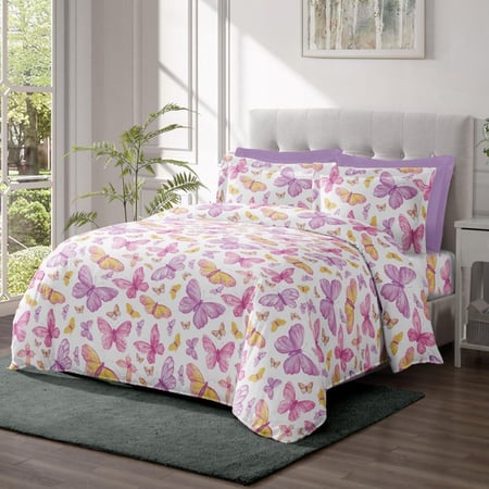 طقم لحاف سرير فلورا 8 قطع - جودة لا مثيل لها