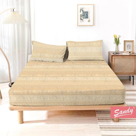 طقم شرشف ساندي مطاط مزدوج 200x200 سم - 1015