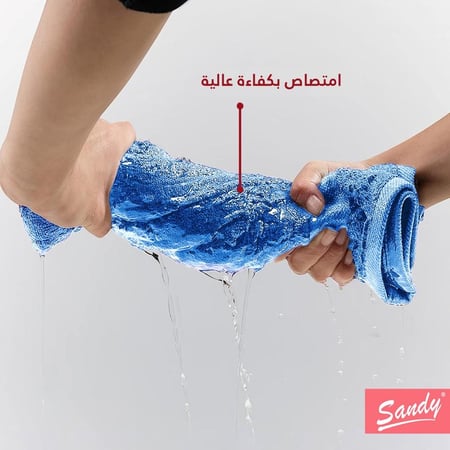 مناشف فندقية لون سماوي مقاس وسط