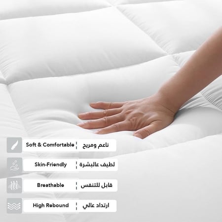 لباد سرير ساندي 10 سم 120×200 سم مفرد ونص