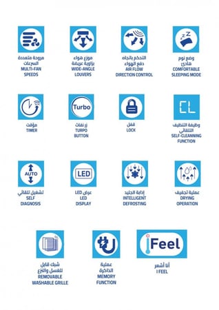 جري مكيف جداري ( 2.5 طن ) - واي فاي- 28000 وحدة  - بولار- حار بارد