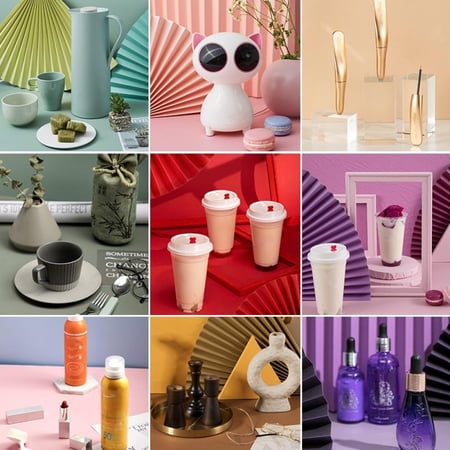 مجسمات ورقية لتصوير المنتجات رمادي غامق