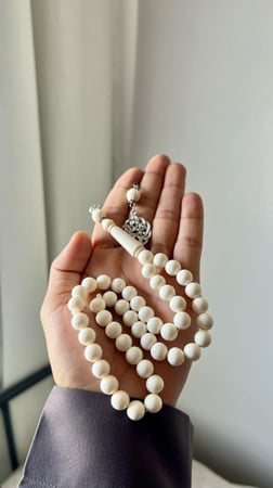 سبحة بكلايت ابيض فاخر