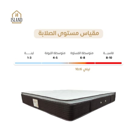بكج آيلاند الفندقي مع مرتبة ليلي الفندقية بضمان 5 سنوات (مقاسات النفر )