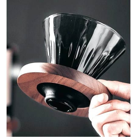 طقم الفخامة الحصري V60 زجاجي | اسود شفاف