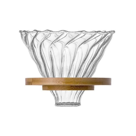 طقم سيرفر وقمع خشبي مقاس 02- 500 مل