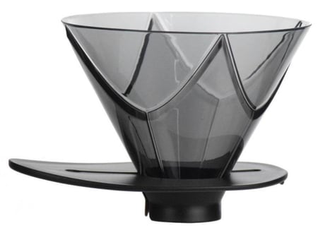 قمع V60 مقاس 02 شبيه موقين مع حامل اسود | V60 Dripper