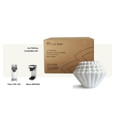 فلاتر قهوة اليوم مقاس 4.5 * 10.625 بيور - 1000 حبة - Fetco 1221