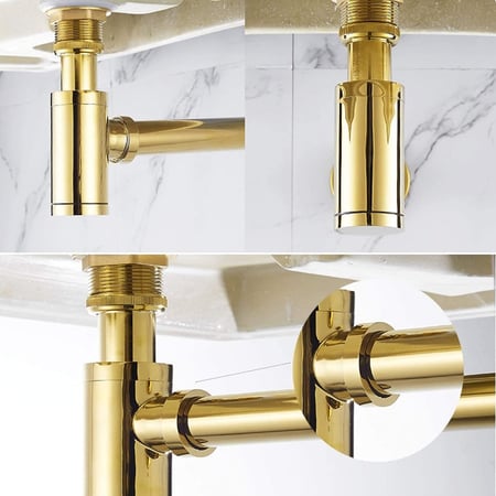 هراب مغسلة رخام ذهبي دائري