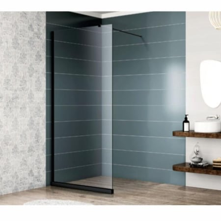 حاجز زجاجي للحمام اسود