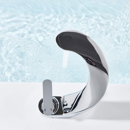 خلاط مغسلة كروم مودرن