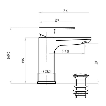 خلاط مغسلة كروم SCHON لوتز LUTZ