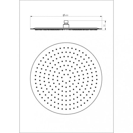 طاسة دش ستانلس ستيل 40 سم أسود دائري ليما LIMA