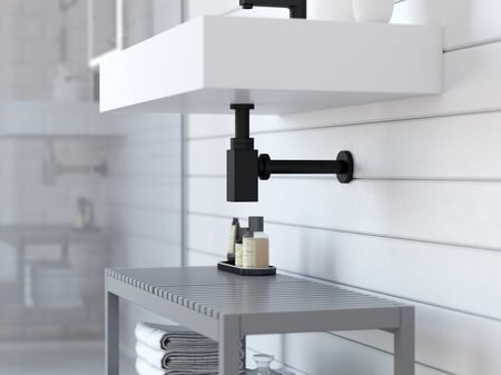 هراب مغسلة سيفون أسود اسباني مربع