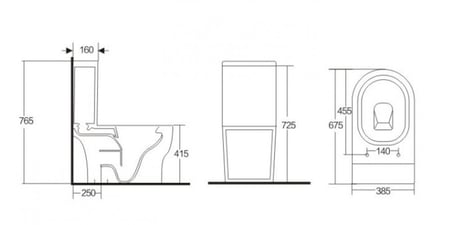 كرسي حمام أفرنجي قطعة واحدة غطاء هيدروليك نحيف تيفاني Tiffany