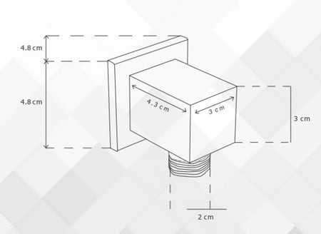 ابعاد مخرج سماعه دفن مربع برونزو