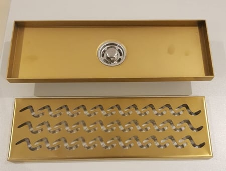 صفاية شاور ذهبي مستطيلة