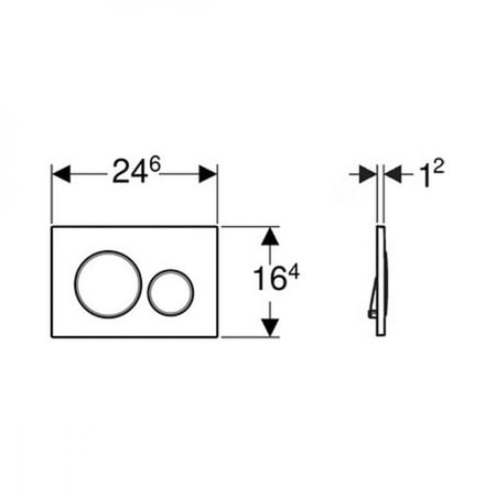 وجه خزان دفن أسود مطفي سيجما 20 دائري جيبرت GEBERIT