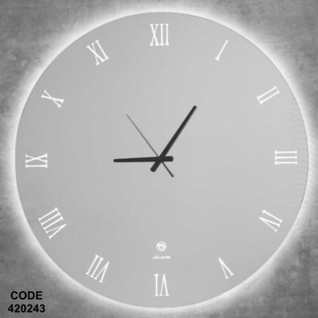 مرايا ليد دائرية مع ساعة