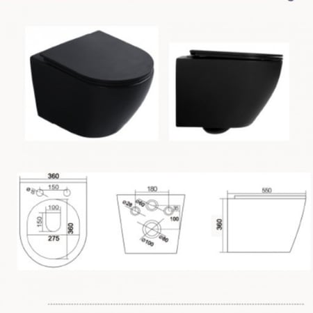 ابعاد كرسي معلق اسود دائري تيفاني