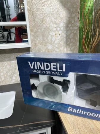 طقم اكسسوارات الحمام اسود 6 قطع