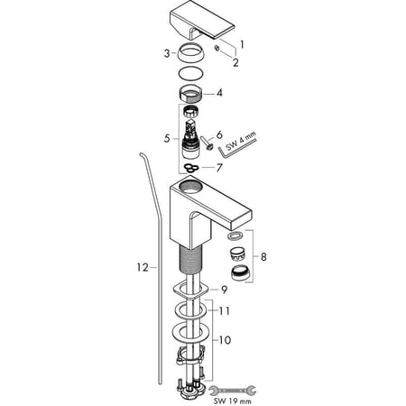 خلاط مغسلة كروم فيرنيس 100 هانس جروهي hansgrohe