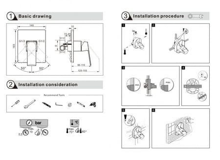 وجه خلاط دفن خطين دائري برونزو شبيه كوزمو