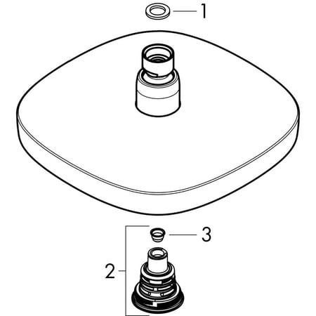 طاسة شاور كروما E180 مربع هانس جروهي hansgrohe