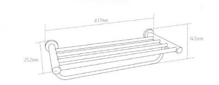 رف منشفة أسود 60 سم كوني KOONEE
