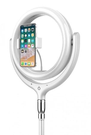 اضاءة حلقية 3 الوان وترايبود للتصوير الاحترافي يعمل باللمس