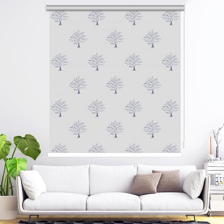 ستائر رول عازل للضواء والحرارة جاكار خلفية رمادي