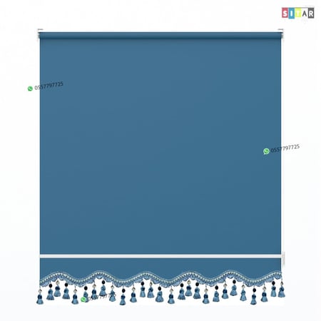 ستائر رول عازل للضواء والحرارة أزرق